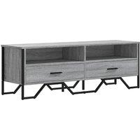 Berkfield Home TV Cabinet Grey Sonoma 122x34x41 cm Engineered Wood | Size: 122 x 34 x 41 cm