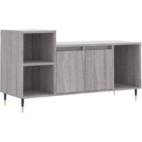 Berkfield Home TV Cabinet Grey Sonoma 100x35x55 cm Engineered Wood | Size: 100 x 35 x 55 cm
