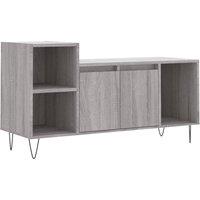 Berkfield Home TV Cabinet Grey Sonoma 100x35x55 cm Engineered Wood | Size: 100 x 35 x 55 cm