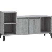 Berkfield Home TV Cabinet Grey Sonoma 100x35x55 cm Engineered Wood | Size: 100 x 35 x 55 cm