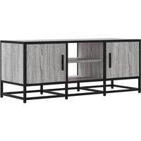 Berkfield Home TV Cabinet Grey Sonoma 100x35x41 cm Engineered Wood & Metal | Size: 100 x 35 x 41 cm