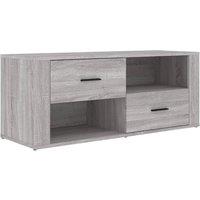 Berkfield Home TV Cabinet Grey Sonoma 100x35x40 cm Engineered Wood | Size: 100 x 35 x 40 cm