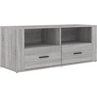 Berkfield Home TV Cabinet Grey Sonoma 100x35x40 cm Engineered Wood | Size: 100 x 35 x 40 cm