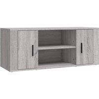 Berkfield Home TV Cabinet Grey Sonoma 100x35x40 cm Engineered Wood | Size: 100 x 35 x 40 cm