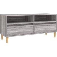 Berkfield Home TV Cabinet Grey Sonoma 100x34.5x44.5 cm Engineered Wood