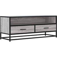 Berkfield Home TV Cabinet Grey Sonoma 100x34.5x40 cm Engineered Wood & Metal