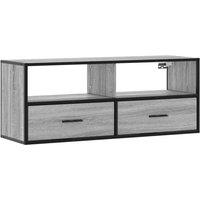 Berkfield Home TV Cabinet Grey Sonoma 100x31x39.5 cm Engineered Wood & Metal