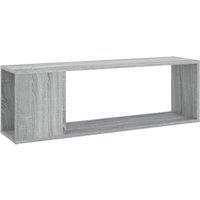 Berkfield Home TV Cabinet Grey Sonoma 100x24x32 cm Engineered Wood | Size: 100 x 24 x 32 cm