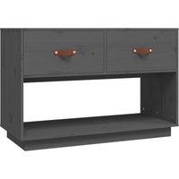 Berkfield Home TV Cabinet Grey 90x40x60 cm Solid Wood Pine | Size: 90 x 40 x 60 cm