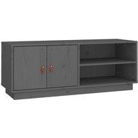Berkfield Home TV Cabinet Grey 105x34x40 cm Solid Wood Pine | Size: 105 x 34 x 40 cm
