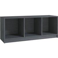 Berkfield Home TV Cabinet Grey 104x33x41 cm Solid Pinewood | Size: 104 x 33 x 41 cm