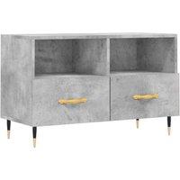 Berkfield Home TV Cabinet Concrete Grey 80x36x50 cm Engineered Wood | Size: 80 x 36 x 50 cm
