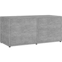 Berkfield Home TV Cabinet Concrete Grey 80x34x36 cm Engineered Wood | Size: 80 x 34 x 36 cm