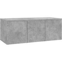 Berkfield Home TV Cabinet Concrete Grey 80x34x30 cm Engineered Wood | Size: 80 x 34 x 30 cm