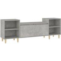 Berkfield Home TV Cabinet Concrete Grey 160x35x55 cm Engineered Wood | Size: 160 x 35 x 55 cm