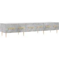 Berkfield Home TV Cabinet Concrete Grey 150x36x30 cm Engineered Wood | Size: 150 x 36 x 30 cm