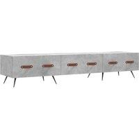 Berkfield Home TV Cabinet Concrete Grey 150x36x30 cm Engineered Wood | Size: 150 x 36 x 30 cm