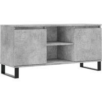 Berkfield Home TV Cabinet Concrete Grey 104x35x50 cm Engineered Wood | Size: 104 x 35 x 50 cm