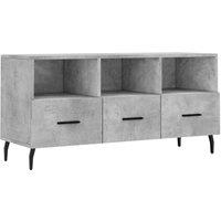 Berkfield Home TV Cabinet Concrete Grey 102x36x50 cm Engineered Wood | Size: 102 x 36 x 50 cm