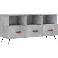 Berkfield Home TV Cabinet Concrete Grey 102x36x50 cm Engineered Wood | Size: 102 x 36 x 50 cm