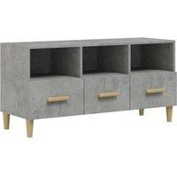Berkfield Home TV Cabinet Concrete Grey 102x36x50 cm Engineered Wood | Size: 102 x 36 x 50 cm
