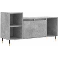 Berkfield Home TV Cabinet Concrete Grey 100x35x55 cm Engineered Wood | Size: 100 x 35 x 55 cm