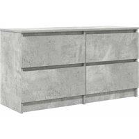 Berkfield Home TV Cabinet Concrete Grey 100x35x54 cm Engineered Wood | Size: 100 x 35 x 54 cm
