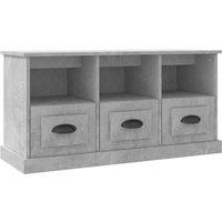 Berkfield Home TV Cabinet Concrete Grey 100x35x50 cm Engineered Wood | Size: 100 x 35 x 50 cm