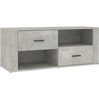 Berkfield Home TV Cabinet Concrete Grey 100x35x40 cm Engineered Wood | Size: 100 x 35 x 40 cm