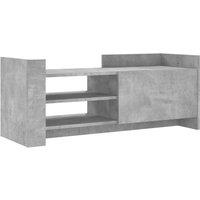 Berkfield Home TV Cabinet Concrete Grey 100x35x40 cm Engineered Wood | Size: 100 x 35 x 40 cm
