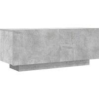 Berkfield Home TV Cabinet Concrete Grey 100x35x40 cm Engineered Wood | Size: 100 x 35 x 40 cm