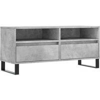 Berkfield Home TV Cabinet Concrete Grey 100x34.5x44.5 cm Engineered Wood