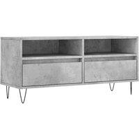Berkfield Home TV Cabinet Concrete Grey 100x34.5x44.5 cm Engineered Wood