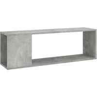 Berkfield Home TV Cabinet Concrete Grey 100x24x32 cm Engineered Wood | Size: 100 x 24 x 32 cm
