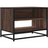 Berkfield Home TV Cabinet Brown Oak 61x40x46 cm Engineered Wood & Metal | Size: 61 x 40 x 46 cm
