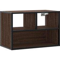 Berkfield Home TV Cabinet Brown Oak 60x31x39.5 cm Engineered Wood & Metal