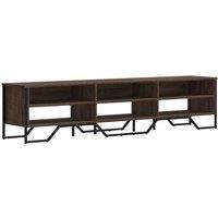 Berkfield Home TV Cabinet Brown Oak 180x34x41 cm Engineered Wood | Size: 180 x 34 x 41 cm