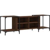 Berkfield Home TV Cabinet Brown Oak 153x37x50 cm Engineered Wood | Size: 153 x 37 x 50 cm