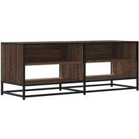 Berkfield Home TV Cabinet Brown Oak 120.5x40x46 cm Engineered Wood & Metal