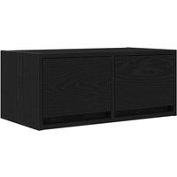 Berkfield Home TV Cabinet Black Oak 60x31x25.5 cm Engineered Wood