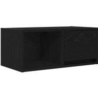 Berkfield Home TV Cabinet Black Oak 60x31x25.5 cm Engineered Wood