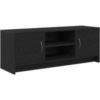 Berkfield Home TV Cabinet Black Oak 102x30x37.5 cm Engineered Wood