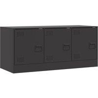 Berkfield Home TV Cabinet Black 99x39x44 cm Steel | Size: 99 x 39 x 44 cm
