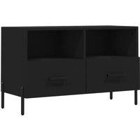 Berkfield Home TV Cabinet Black 80x36x50 cm Engineered Wood | Size: 80 x 36 x 50 cm