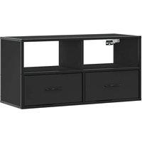 Berkfield Home TV Cabinet Black 80x31x39.5 cm Engineered Wood & Metal