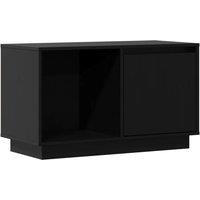 Berkfield Home TV Cabinet Black 74x35x44 cm Solid Wood Pine | Size: 74 x 35 x 44 cm
