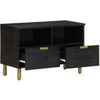 Berkfield Home TV Cabinet Black 70x33x46 cm Engineered Wood | Size: 70 x 33 x 46 cm