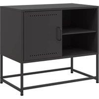 Berkfield Home TV Cabinet Black 68x39x60.5 cm Steel