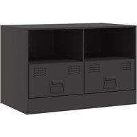 Berkfield Home TV Cabinet Black 67x39x44 cm Steel | Size: 67 x 39 x 44 cm