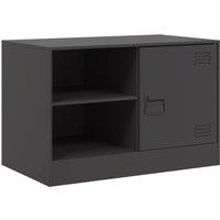 Berkfield Home TV Cabinet Black 67x39x44 cm Steel | Size: 67 x 39 x 44 cm